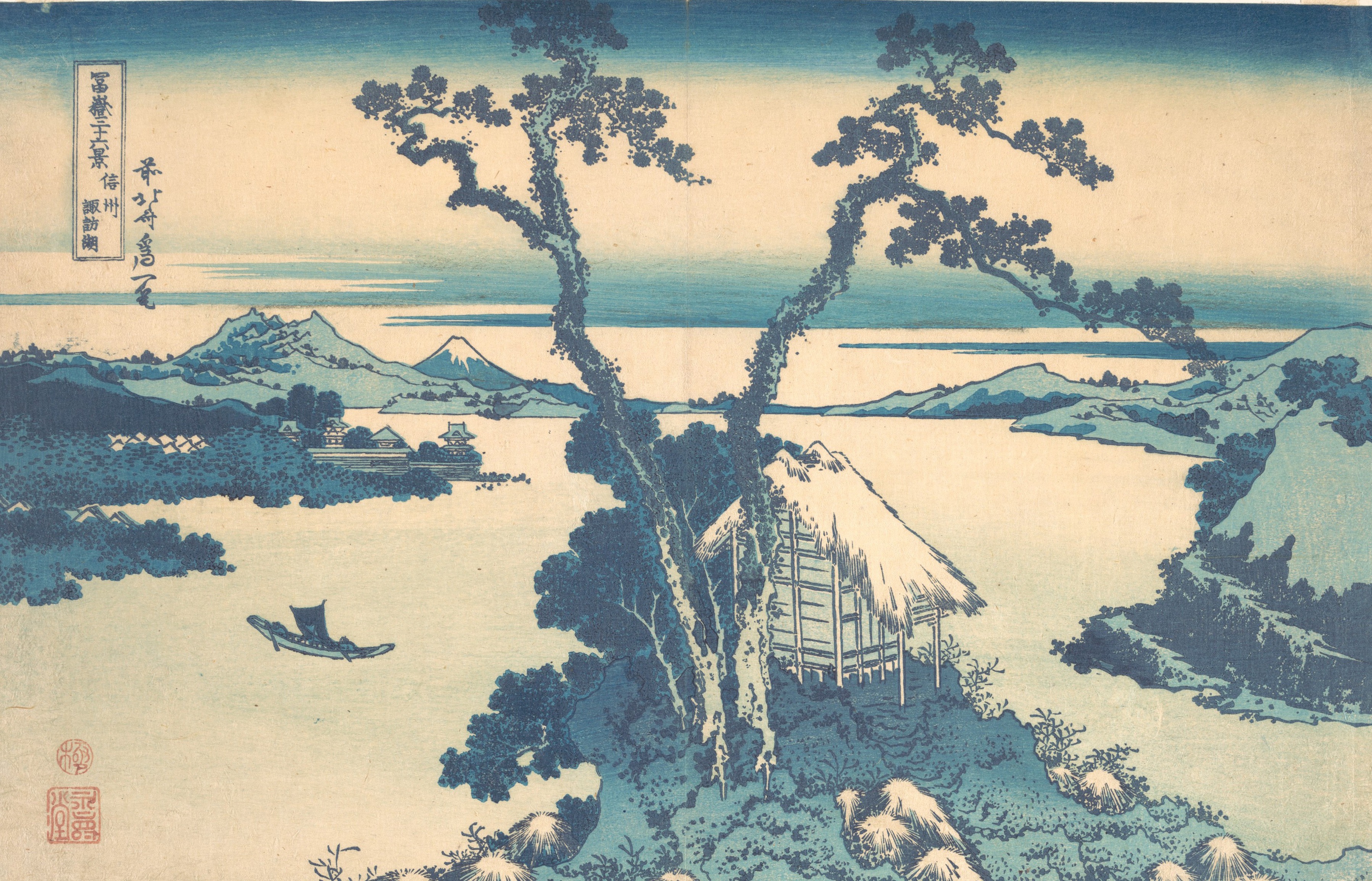 Lake Suwa in Shinano Province, Hokusai, Thirty-six Views of Mount Fuji